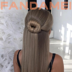 Fandamei bobby pins close-up with ball ends showing gentle hold that protects hair