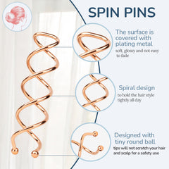 Fandamei pins holding a tight bun, illustrating long-lasting hold