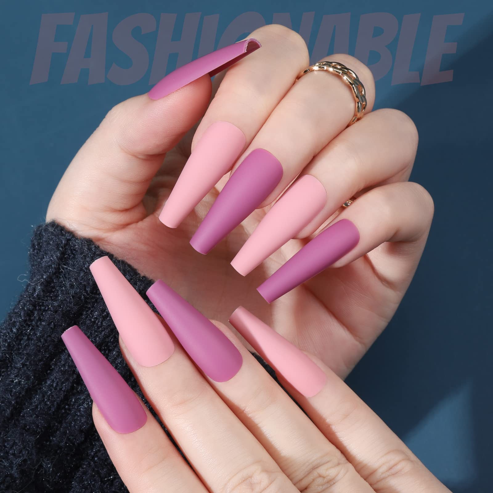 Fandamei press-on nails pre-numbered tips for quick size matching and accurate fit