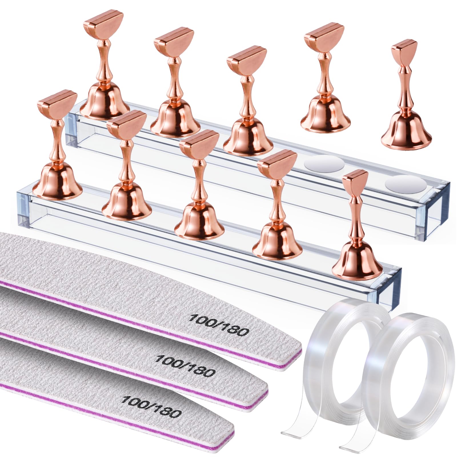 Fandamei rose gold front view showing kit components and elegant finish