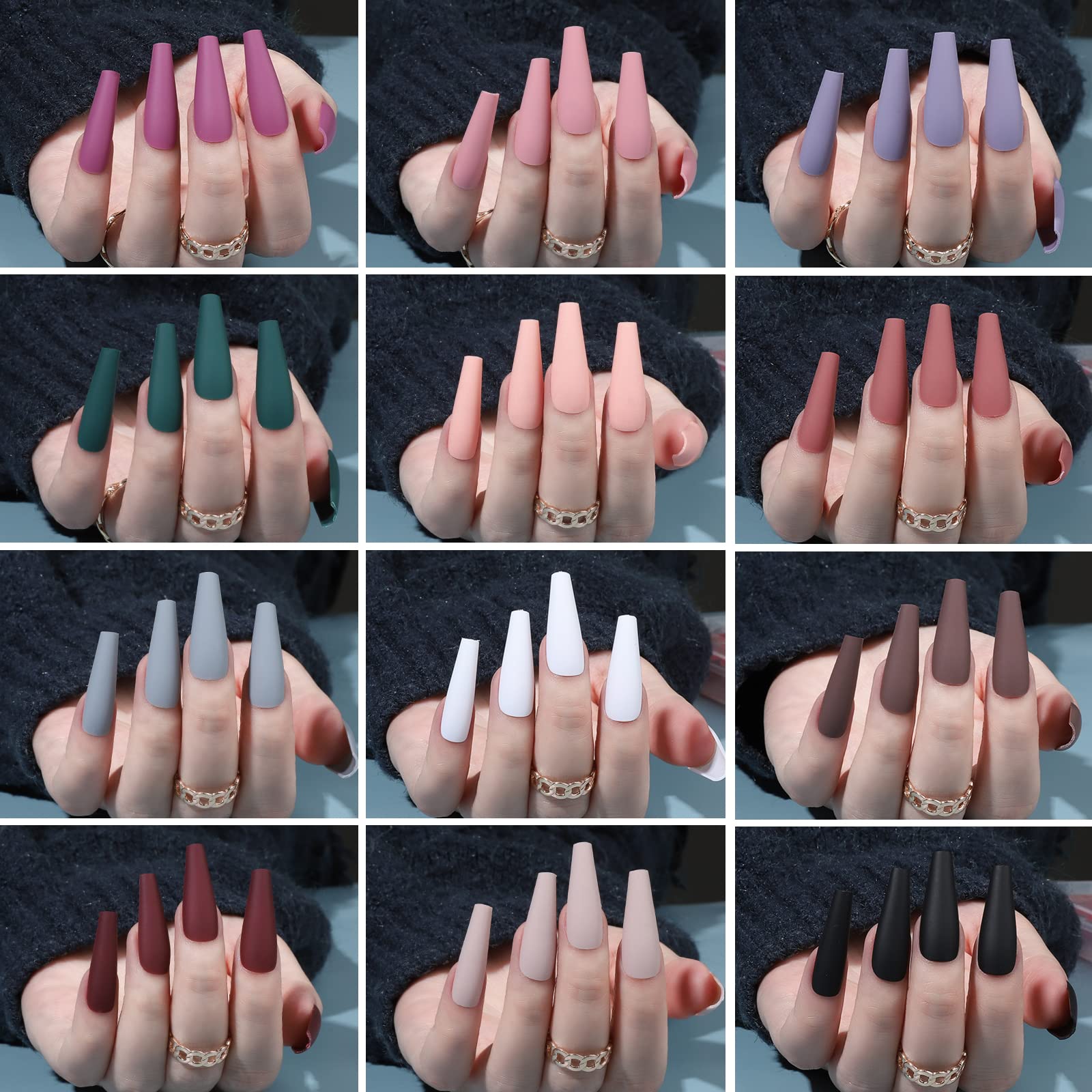 Fandamei kit beside a hand for scale to illustrate tip size range and full set quantity