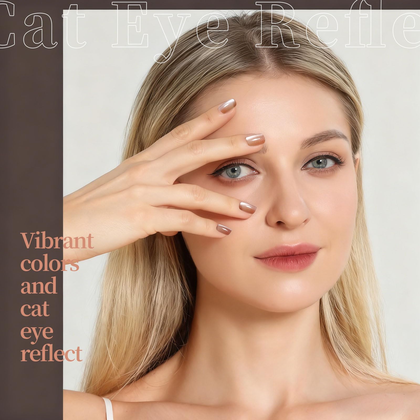 FANDAMEI nails on model hand showing size and natural fit comparison