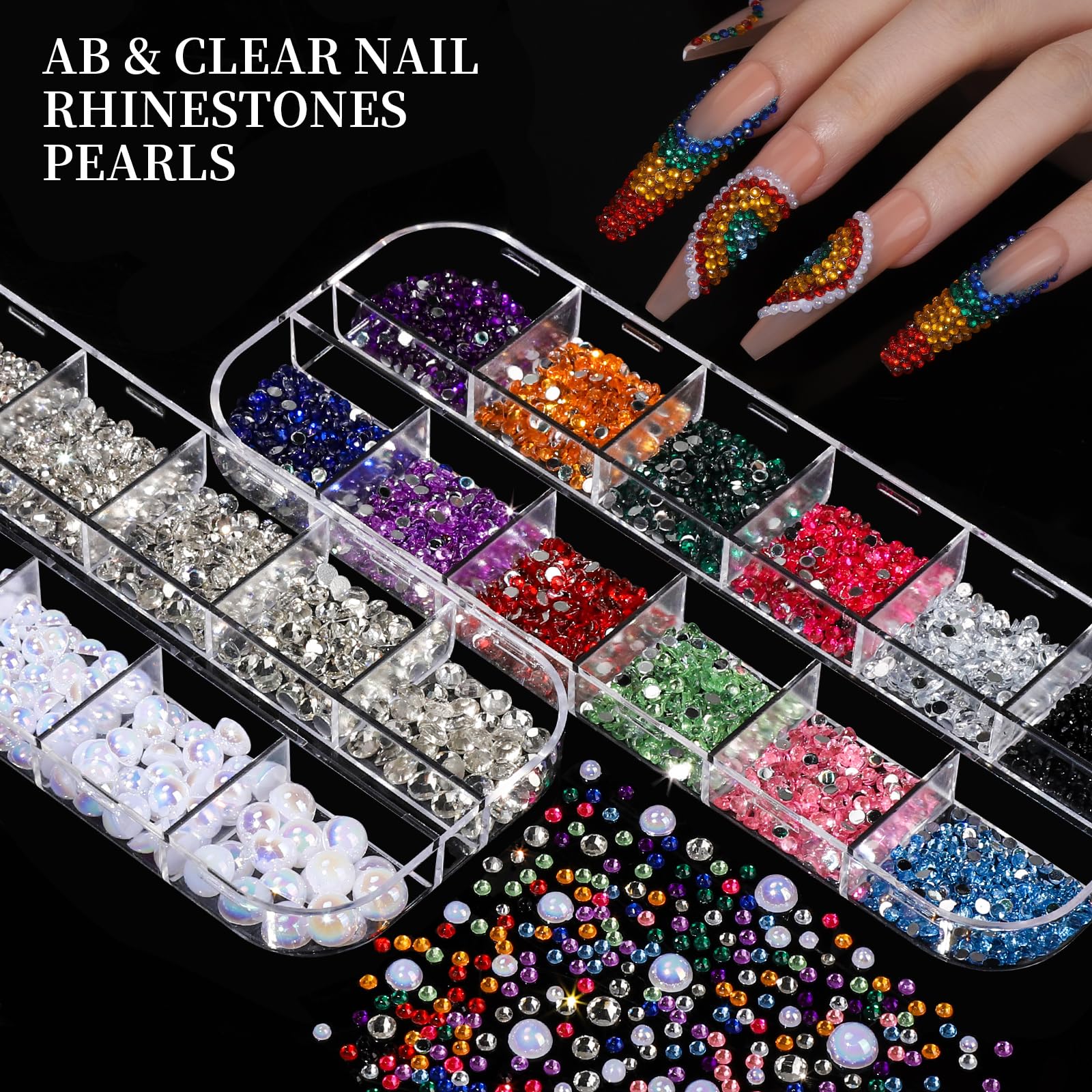 Fandamei scale comparison on fingers demonstrating gem size and real-world fit