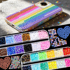 Fandamei silver mixed-size crystals close-up with reflective facets for eye-catching shine