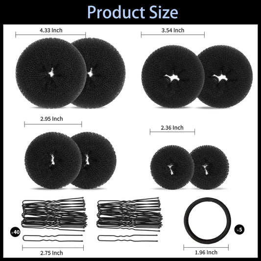 Fandamei size comparison of extra‑large, large, medium, and small donuts for selection