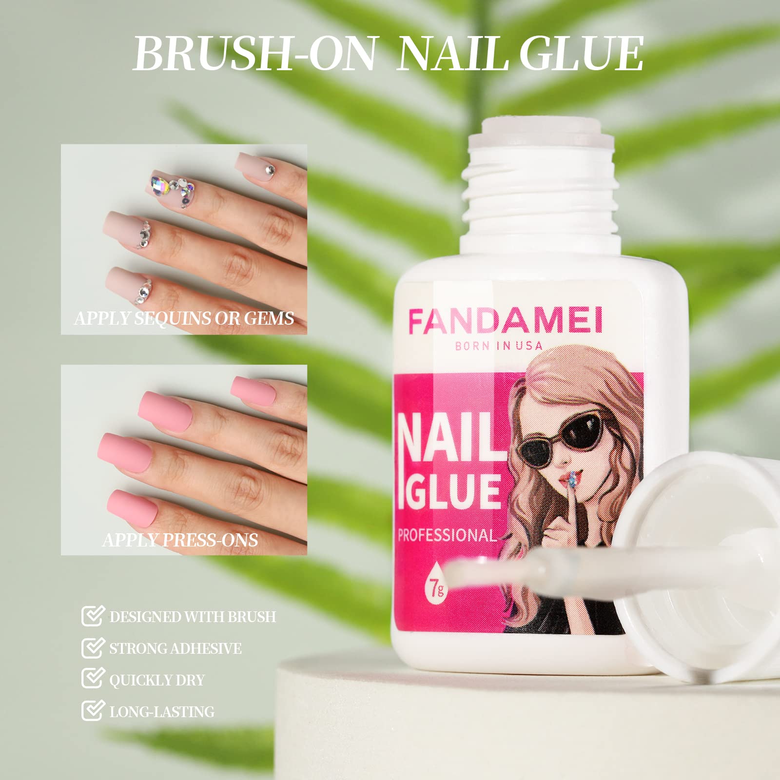 Fandamei size selection layout showing 12 sizes per tray for precise nail fit