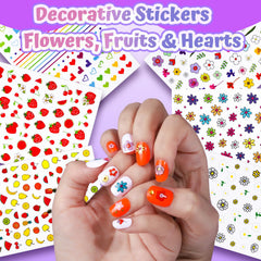 Fandamei close-up of six sticker sheets for creative nail decoration and mix-and-match fun