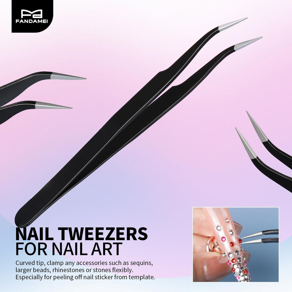 FANDAMEI full tool set arranged to display finished nail designs and organization