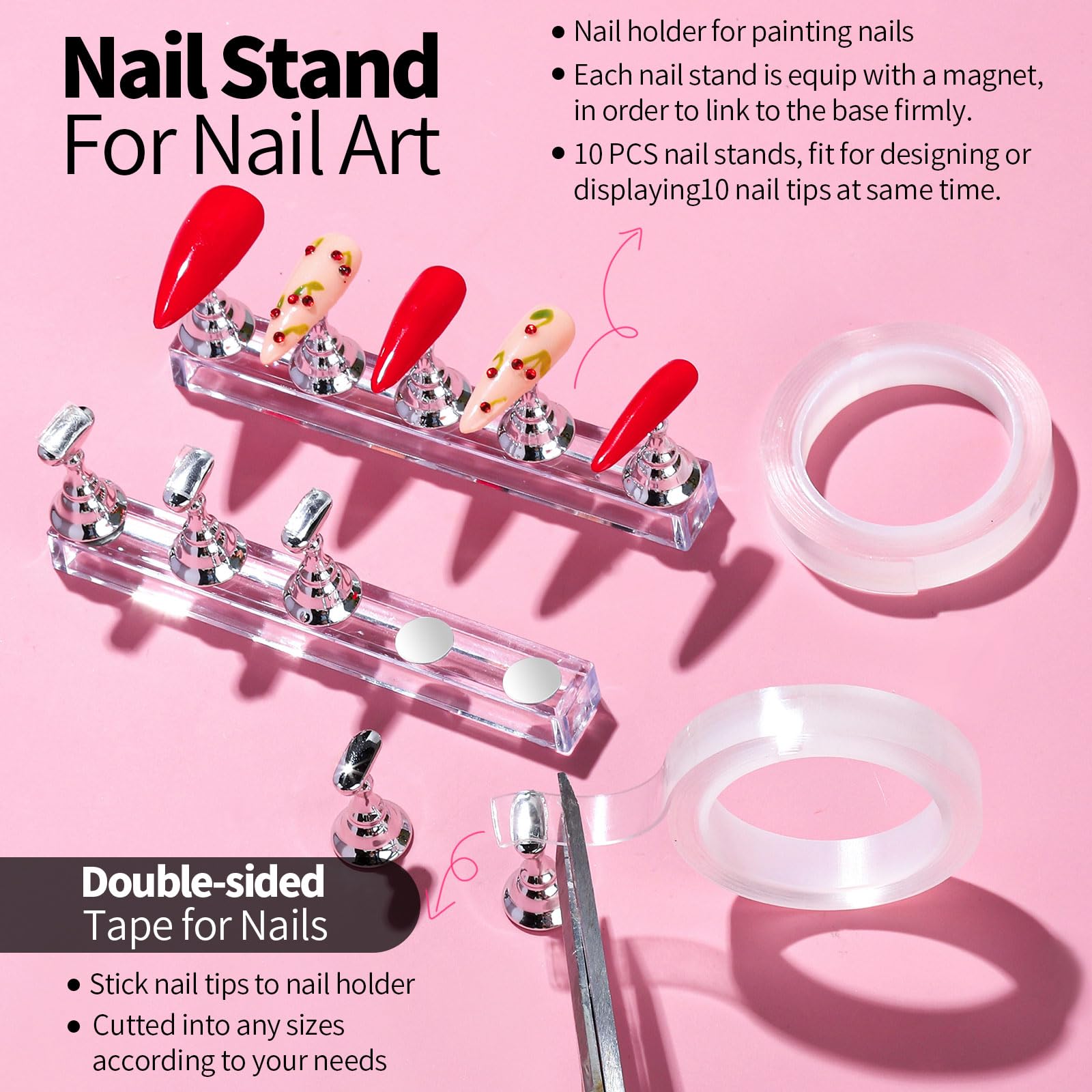 FANDAMEI tools in use on a manicure illustrating efficient workflow for detailed designs