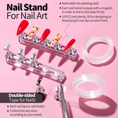 FANDAMEI tools in use on a manicure illustrating efficient workflow for detailed designs