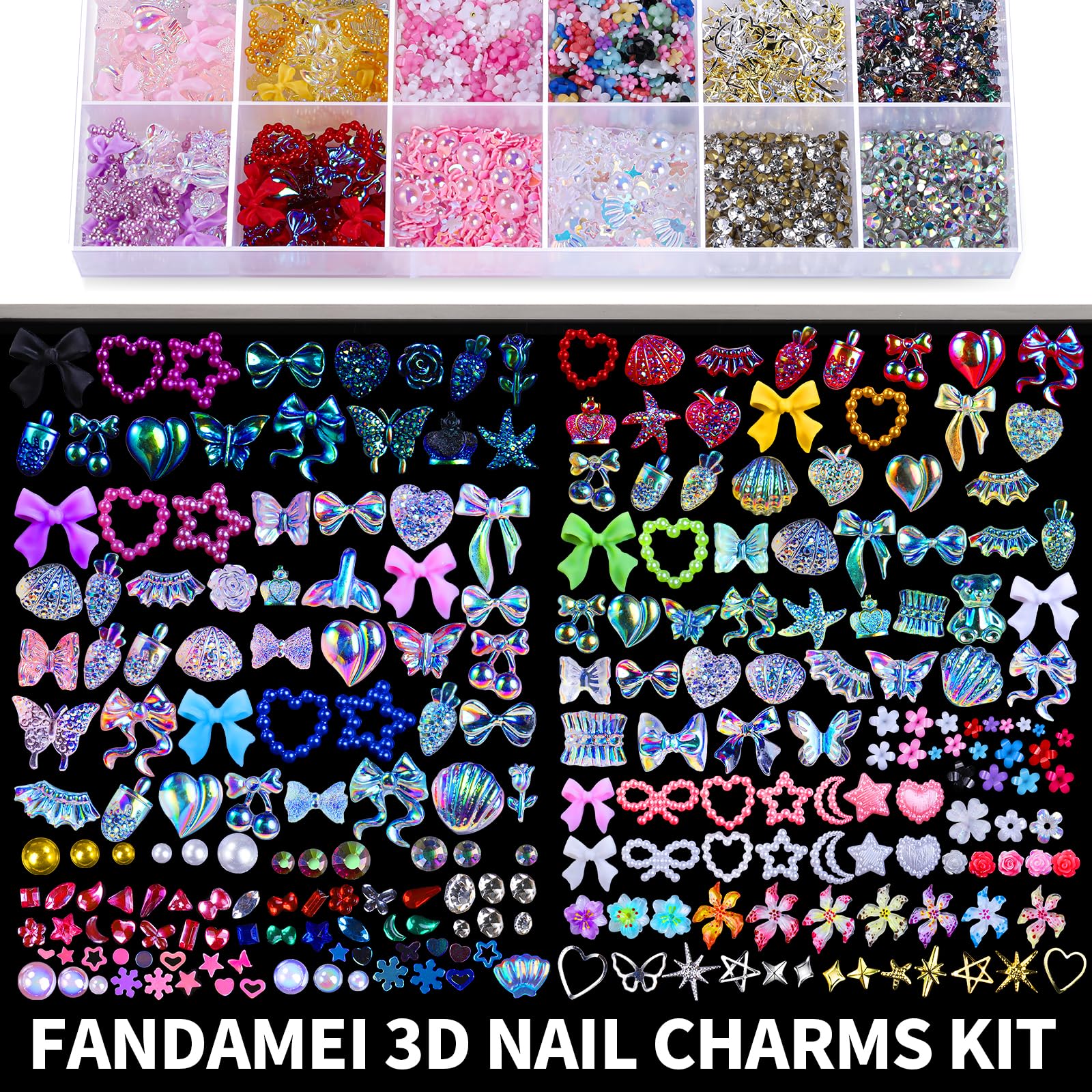 Fandamei wax pencil and tweezer placing a rhinestone for precise application