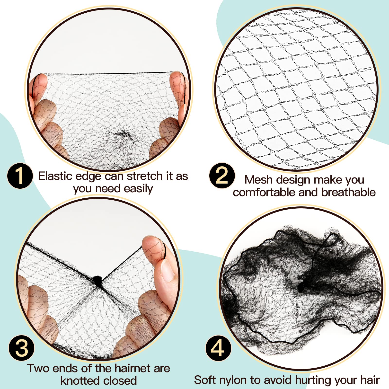 Fandamei U-shaped pin close detail showing rounded tip for scalp protection