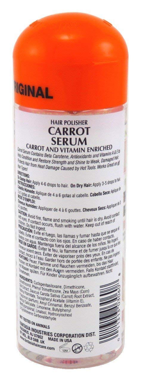 Fantasia carrot serum pump detail highlighting easy dispensing and controlled product use