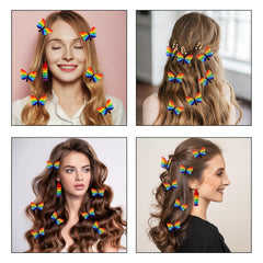 Fantasyon model at parade wearing clips and earrings promoting visible Pride support