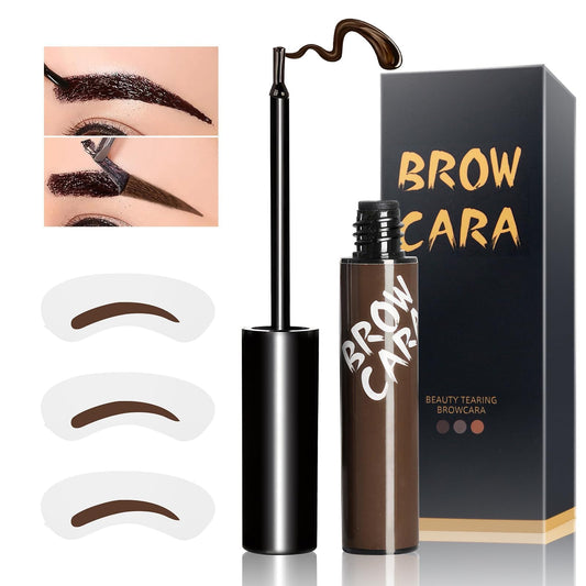 Fanterday front packaging showing light brown brow gel and stencils for easy application