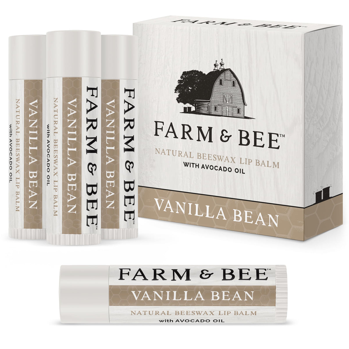 Farm & Bee front packaging showing vanilla bean flavor and eco benefits