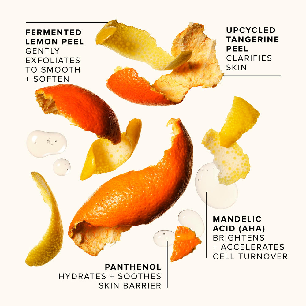 Farmacy ingredient shot with fermented lemon peel highlighting natural actives