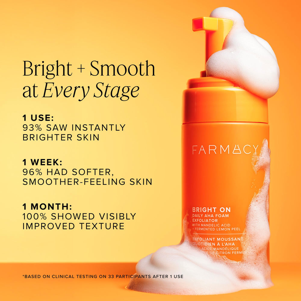 Farmacy pump dispensing gentle foam for easy daily application