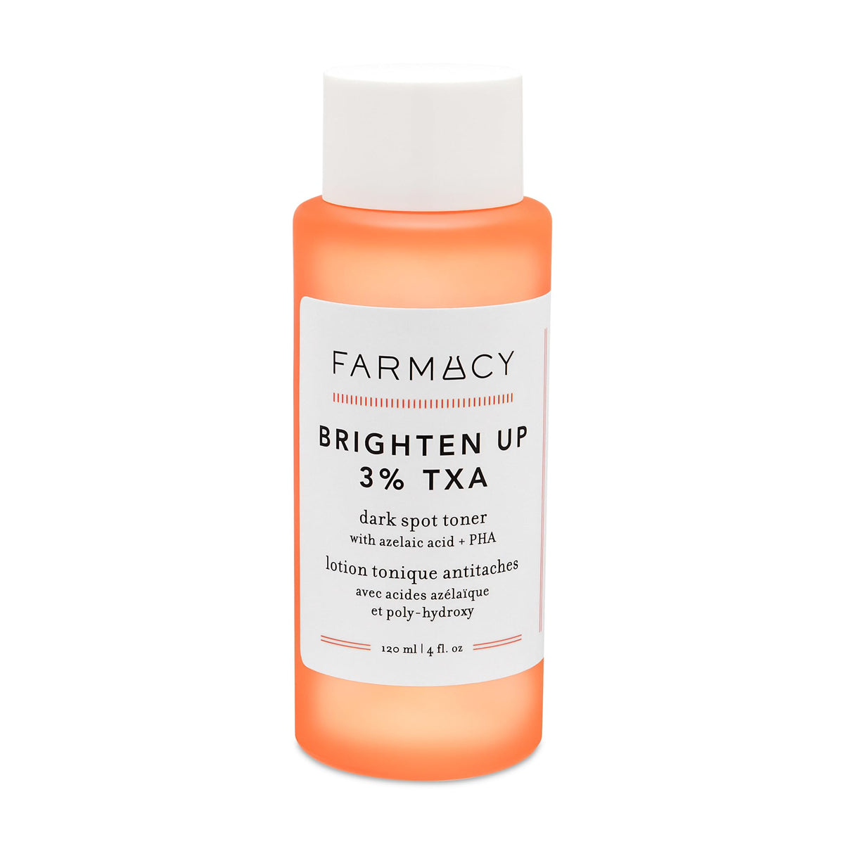 Farmacy front bottle view showing brightening toner packaging and brand clarity