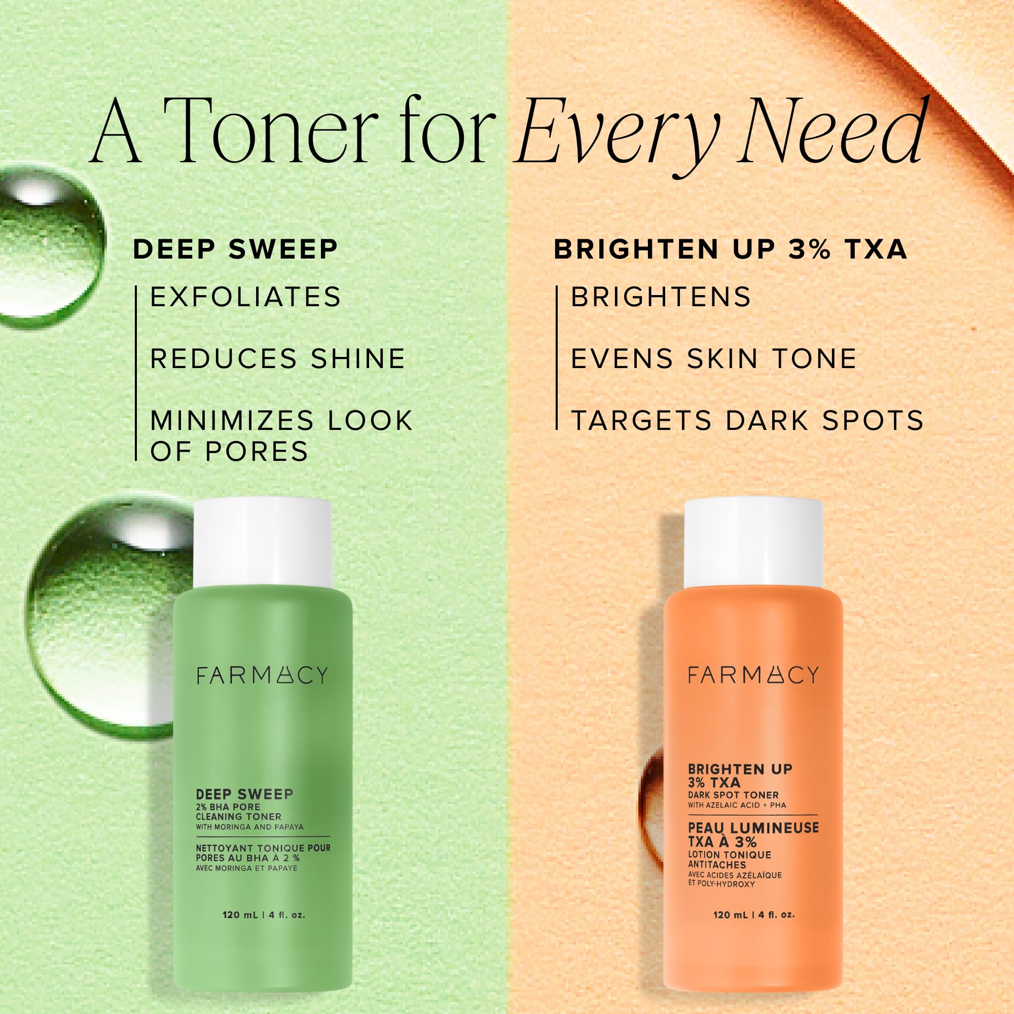 Farmacy on bathroom shelf lifestyle shot conveying daily skincare use