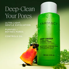 Farmacy pouring toner onto cotton pad demonstrating gentle application