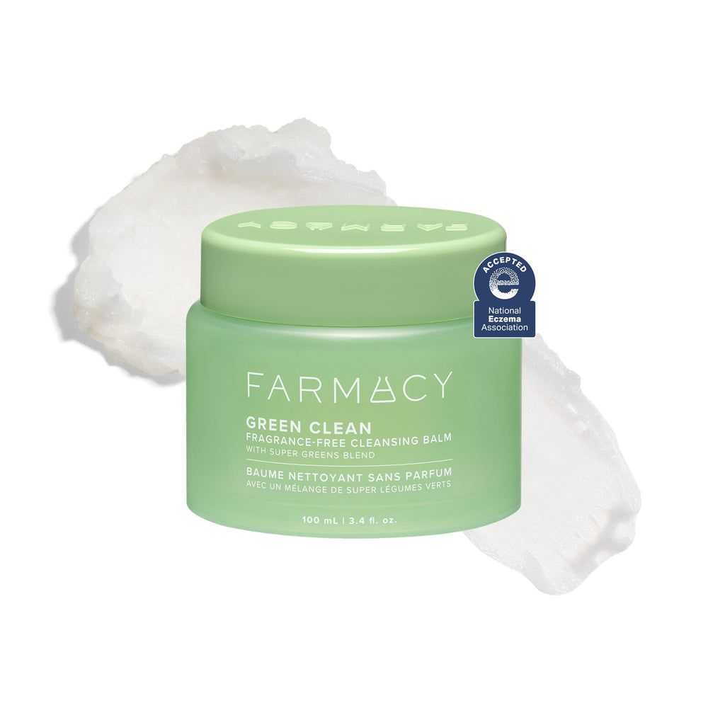 Farmacy jar front view showing product and clean design benefit