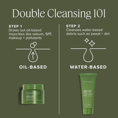 Farmacy Green Clean jar on bathroom counter in lifestyle scene showing daily routine use
