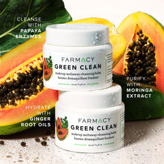 Farmacy Green Clean next to a coin for 12ml size comparison showing travel-friendly benefit