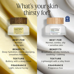 Close-up of Farmacy Honey Halo with buckwheat honey swirls highlighting antioxidant-rich formula