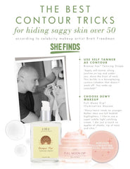 FarmHouse Fresh product being applied on cheek demonstrating glowing finish and smoothing benefit