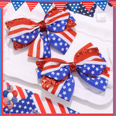 FARSYOD two bows flat-lay showing paired set for matching family outfits benefit
