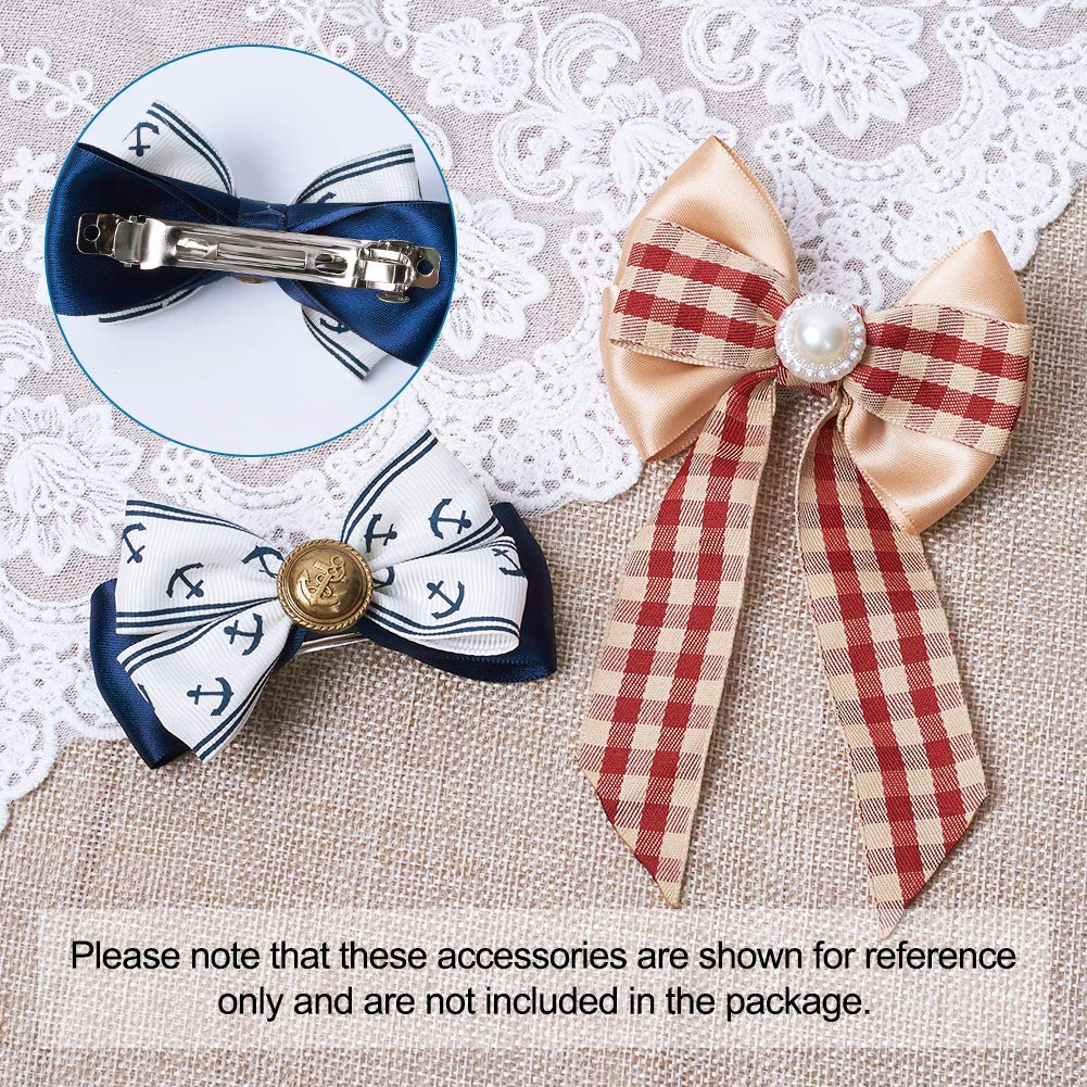 FASHEWELRY decorated clip with bow and rhinestones showing styling idea