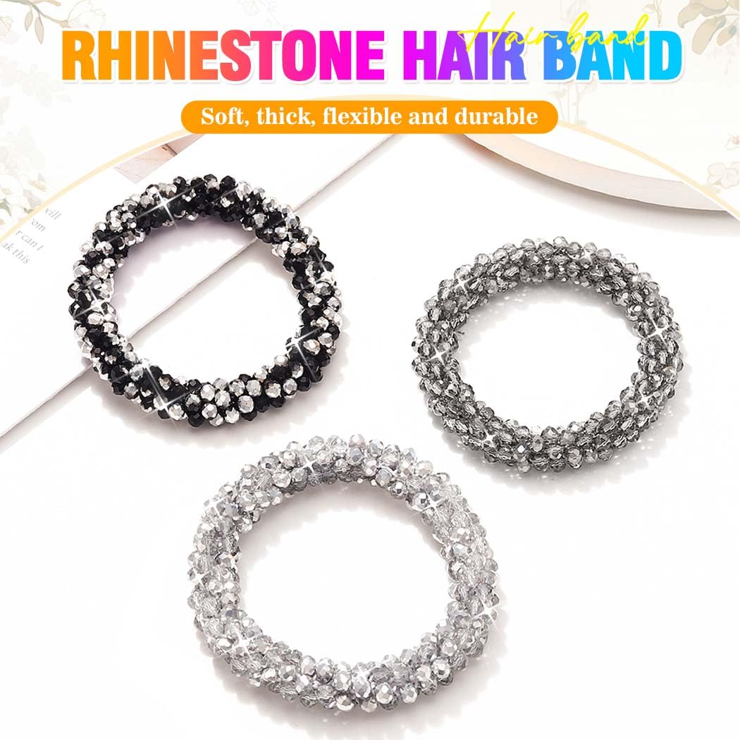 Fashey close-up of rhinestone beads, clear sparkle adds elegant detail