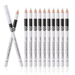 Fashionwu front packaging showing 12 white eyeliner pencils and neat arrangement