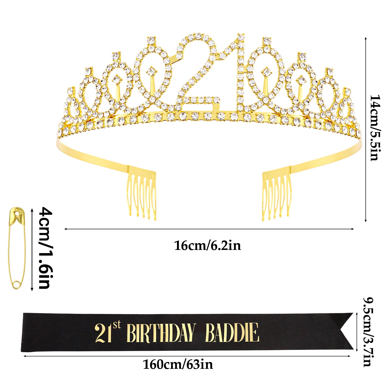FASOTY gold glitter crown close-up highlights sparkle and polish