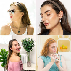 FASOTY headband used during skincare routine keeping hair back for convenience