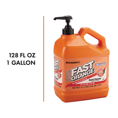 Fast Orange hand cleaner in use on mechanic's hands, removes grease and conditions skin