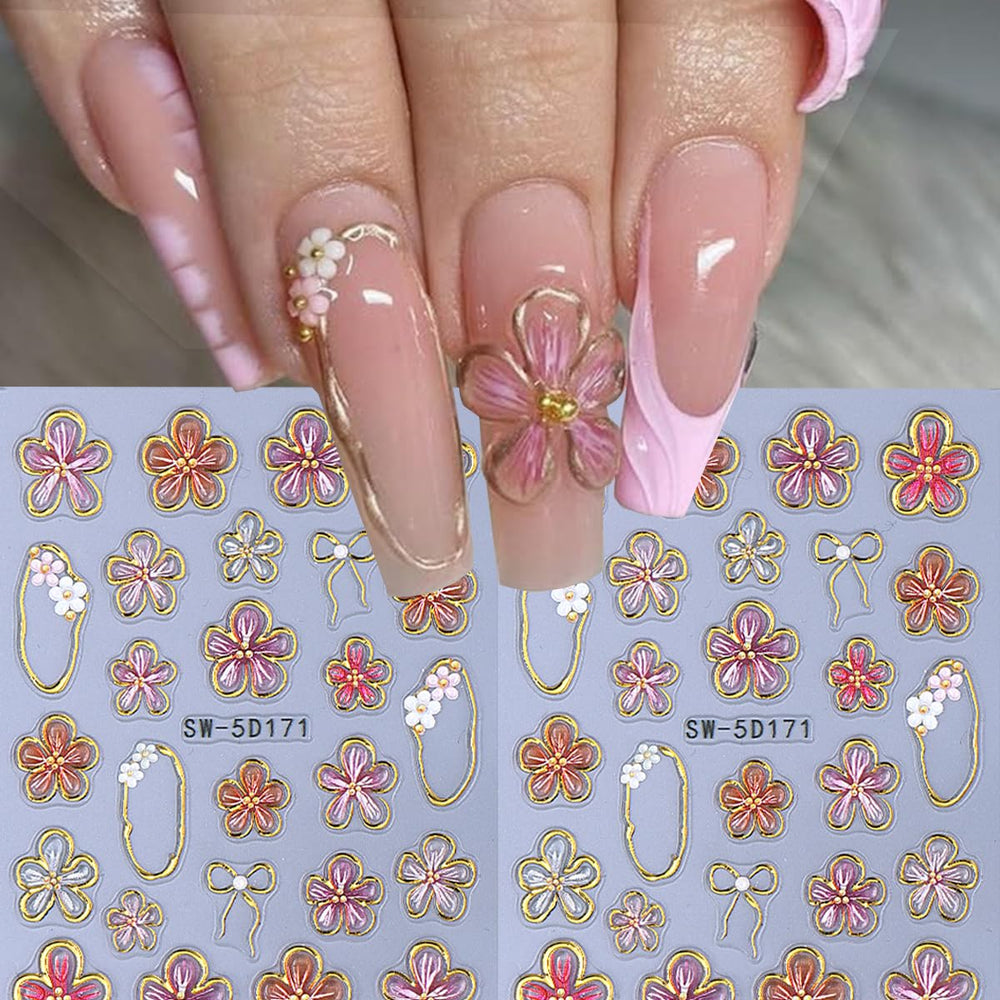 FBABFBUO close-up of embossed petals highlighting texture and shine