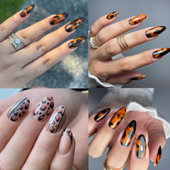 FBABFBUO finished manicure lifestyle photo showcasing bold metallic look
