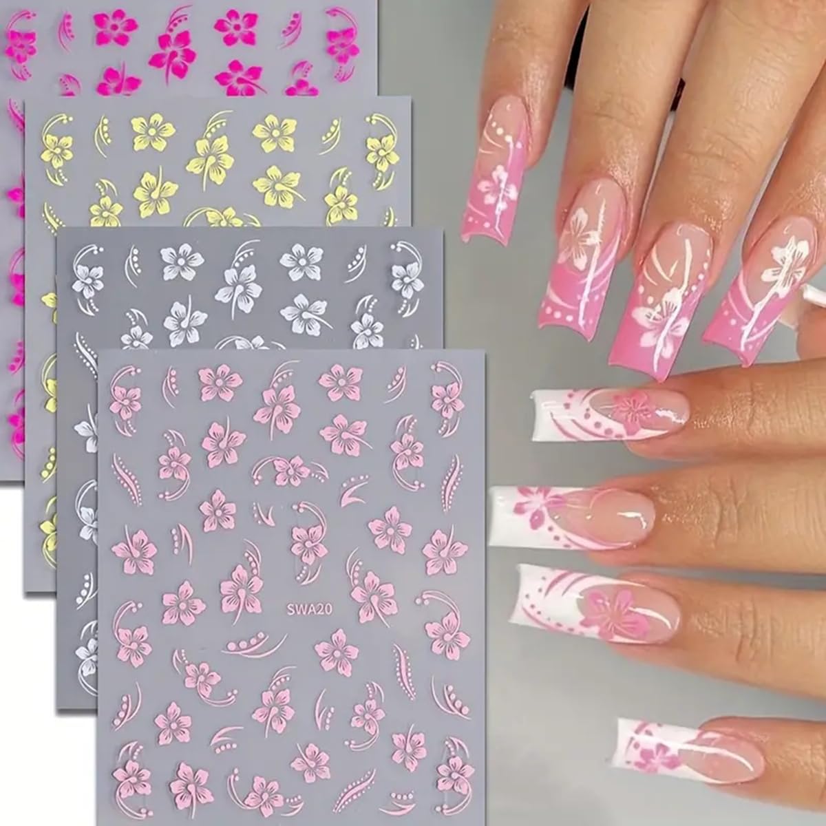 FBABFBUO front sheet display showing varied floral designs for versatile styling