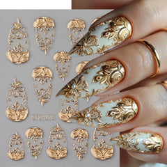 FBABFBUO gold leaf and totem design sheet offering varied seasonal motifs