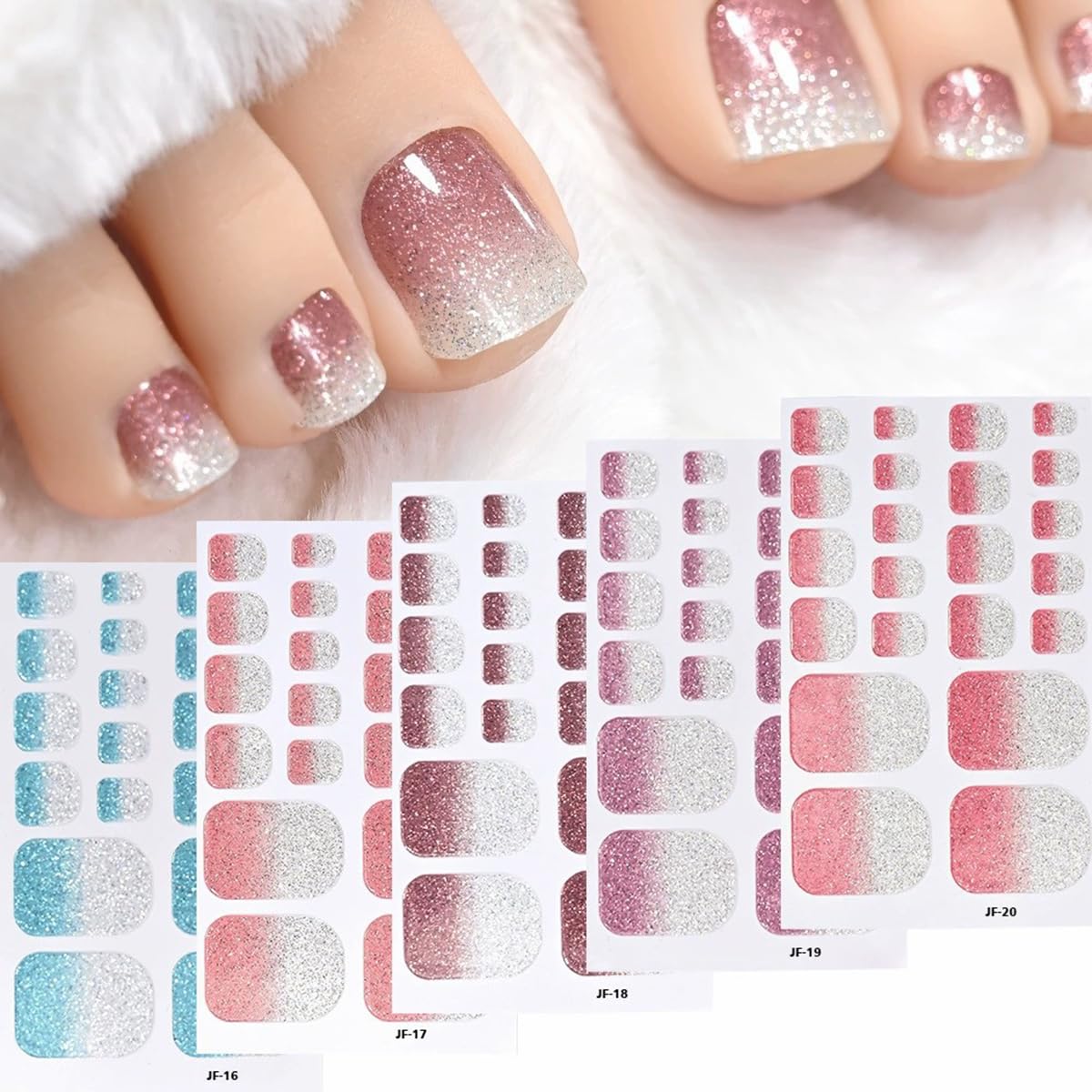 FBABFBUO close-up of smooth gradient pink to blue wrap highlighting color blend benefit