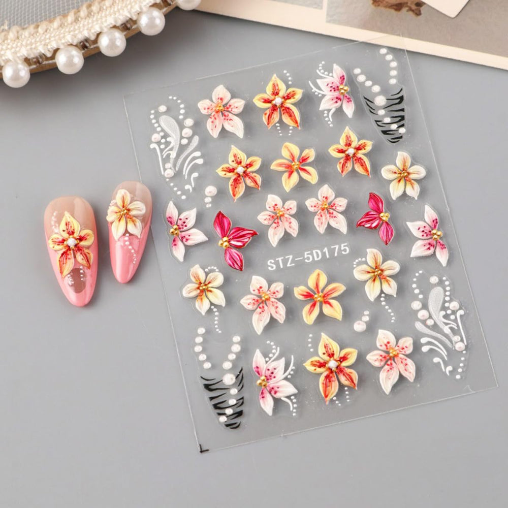 FBABFBUO finished manicure in a summer scene showing seasonal, wearable style