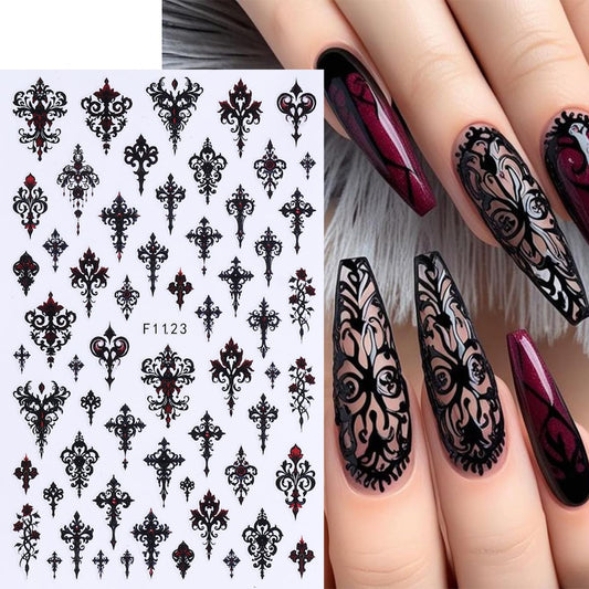 FBABFBUO sheet detail with gothic skulls, bats and Y2K architecture for striking accents