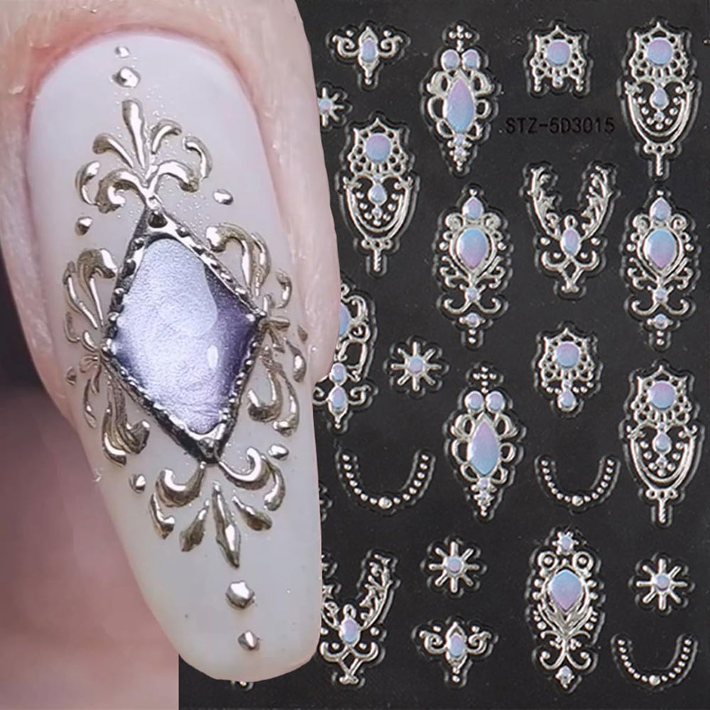FBABFBUO stickers on acrylic nails demonstrating salon-ready adhesion benefit