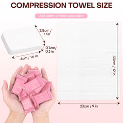 FCaeon tablet close-up revealing plant-fiber texture and fast water expansion benefit