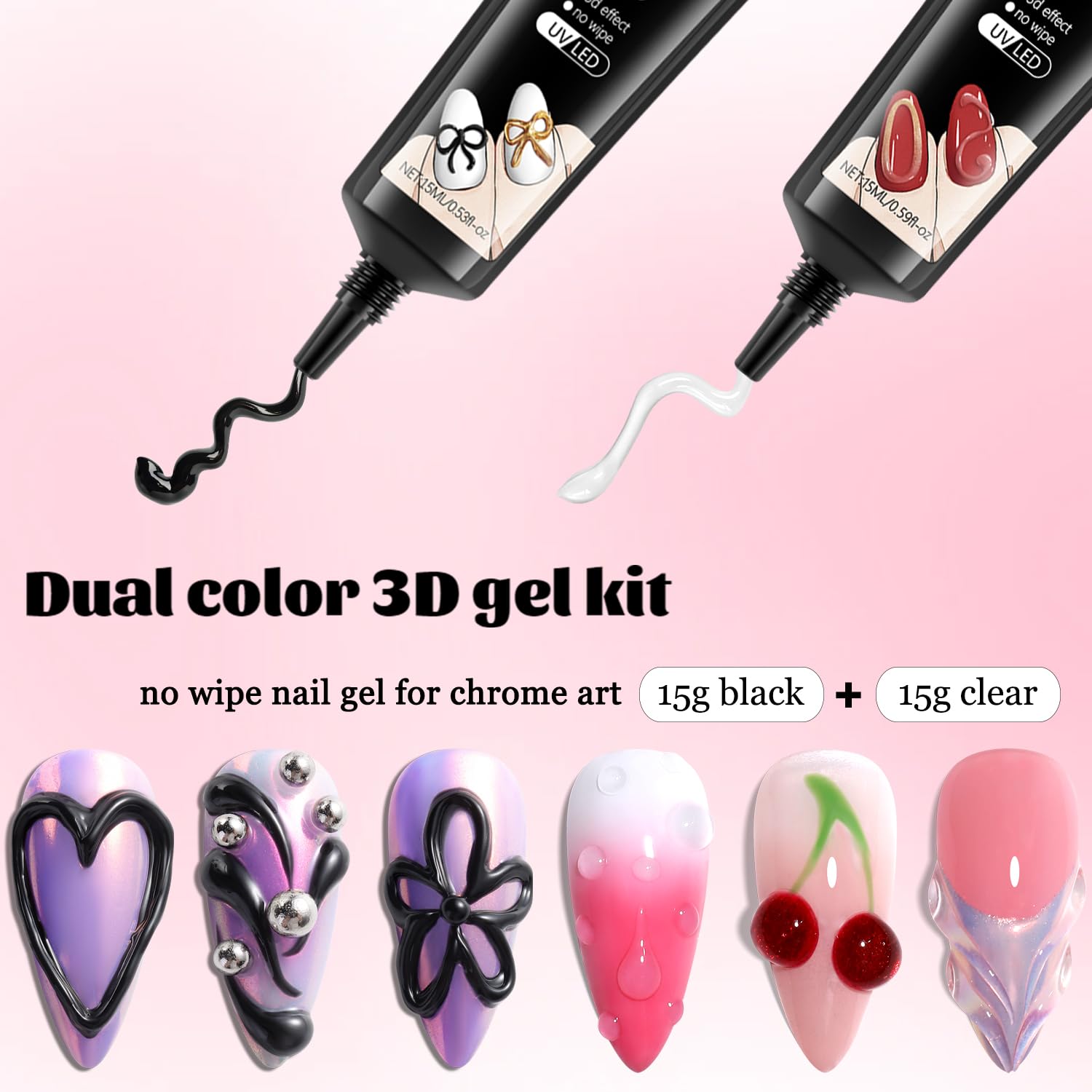 Fcozpjk clear sculpting gel texture peak demonstrating non-flowing hold for raised art