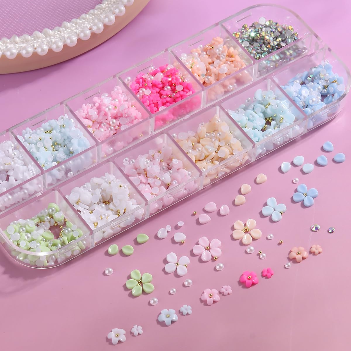 Fcozpjk close-up of pastel acrylic flower petals showcasing texture and easy placement