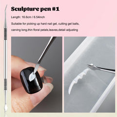 Fcozpjk detailed dotting and carving pen tip for accurate flower carving benefit