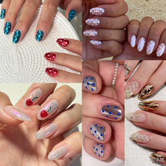 Fcozpjk finished mirror manicure showcasing high-gloss salon shine